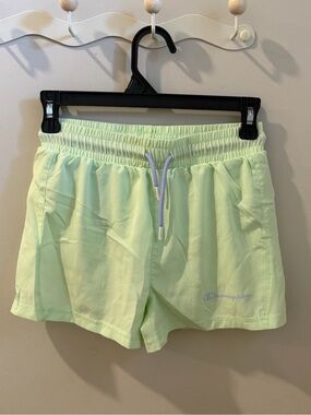 Girls Mint Green Athletic Drawstring Shorts